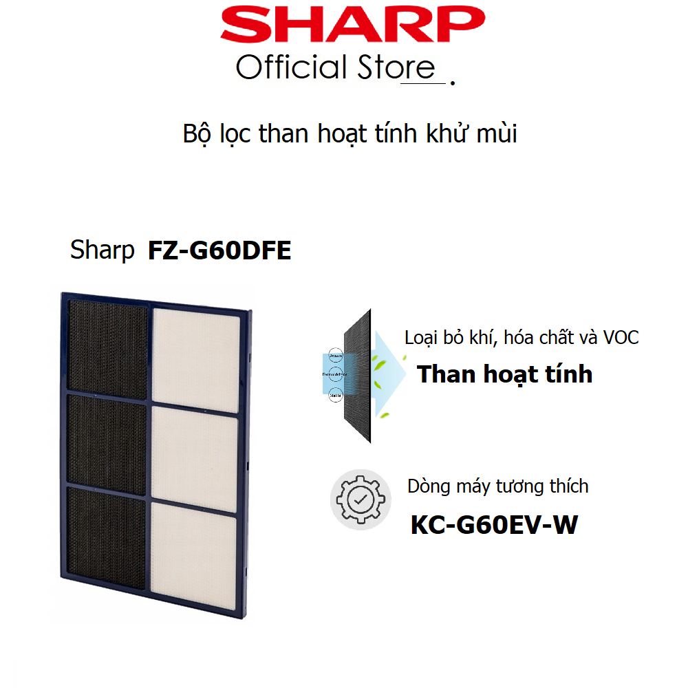 Bộ lọc khử mùi Sharp FZ-G60DFE dành cho KC-G60EV-W - Hàng chính hãng