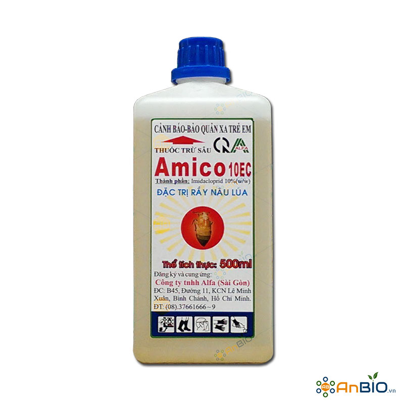 THUỐC TRỪ SÂU ĐẶC TRỊ RẦY NÂU AMICO 10EC Chai 500ml