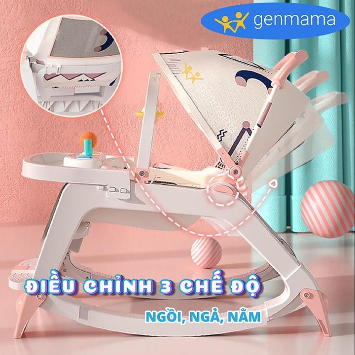 Ghế bập bênh đa năng cho bé ROCKING CHAIR cho bé ngồi ăn, nằm ngủ, thư giãn mẫu mới 2022