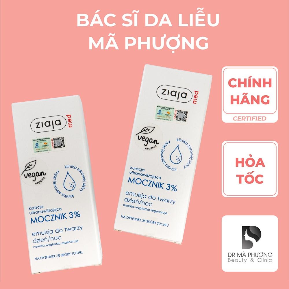 Nhũ tương dưỡng ẩm Ziaja ure 3% - Ziaja Med Mocznik 3% Ure  50ml