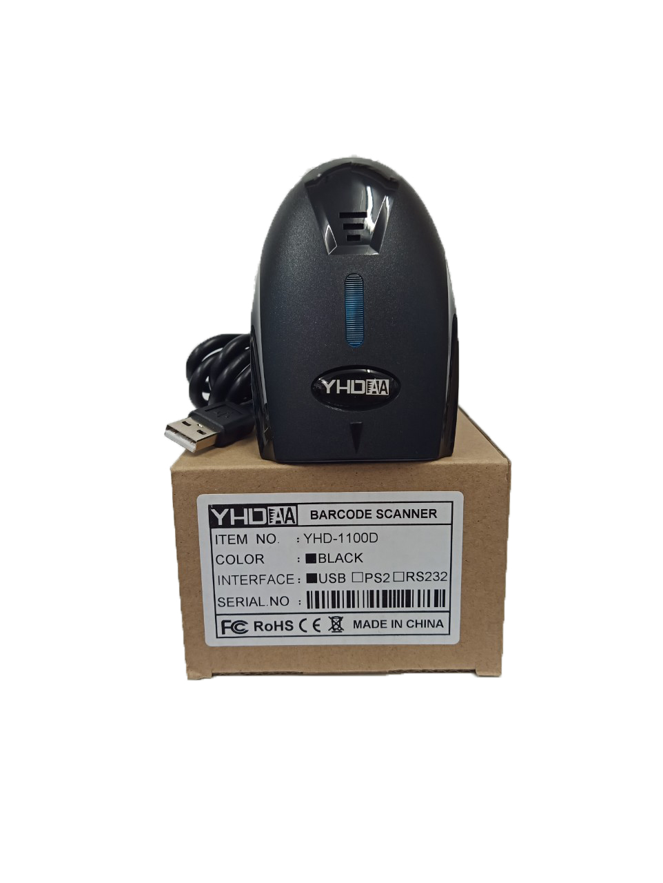 Máy quét mã vạch QR YHD 1100D đọc mã 1D 2D có dây kết nối Máy tính - Hàng nhập khẩu