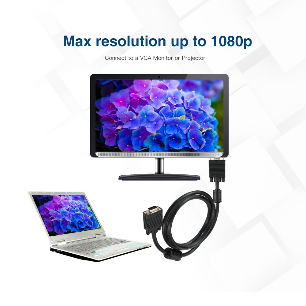 Cáp chuyển đổi 1080P Male to Male VGA 15 Pin 16FT