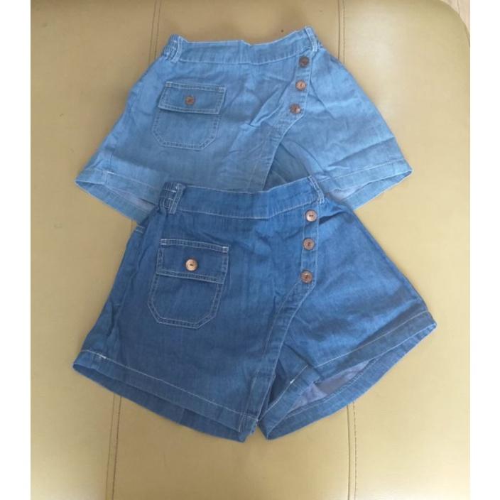 Quần váy vải bò giấy size đại 24-46kg cho bé