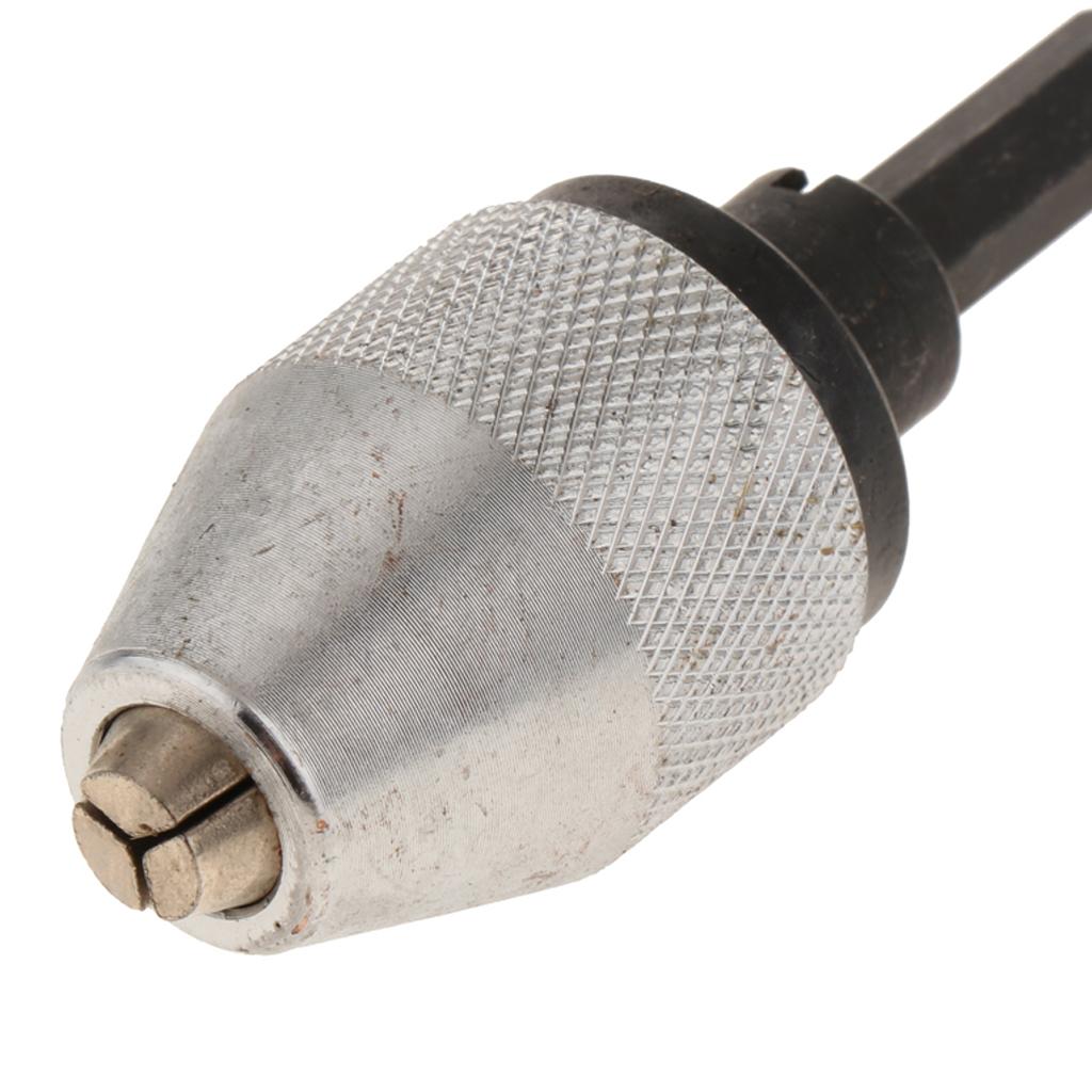 Keyless Hex Shank Drill Chuck Adapter Conversion Tool 0.3-6.5mm Silver