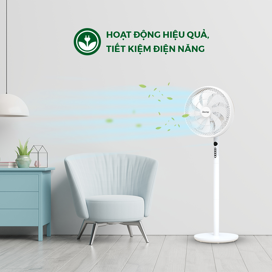 Quạt Thông Minh Dreamer DHA-SSF136G Màu Xám, DC Inverter, Điều Khiển Trực Tiếp Bằng Giọng Nói, BH động cơ 36th, HÀNG CHÍNH HÃNG