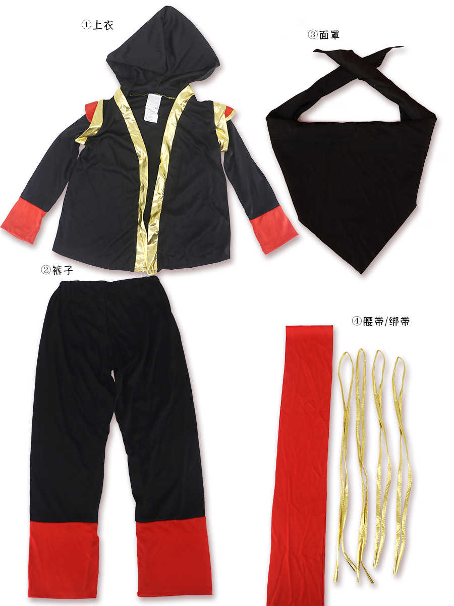 Bộ quần áo Ninja  hóa trang Halloween cho bé từ 4-12 tuổi B-0125