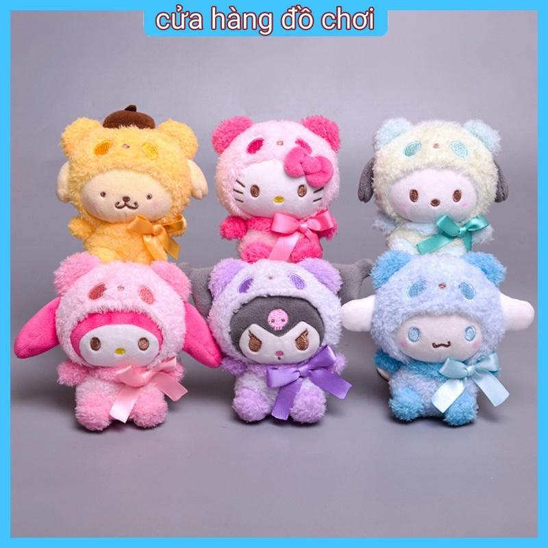 Búp bê nhồi bông hình nhân vật hoạt hình My Melody Kuromi xinh xắn 10cm