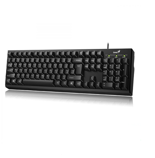 Bàn phím văn phòng có dây Genius Smart KB-100 màu đen - Hàng chính hãng