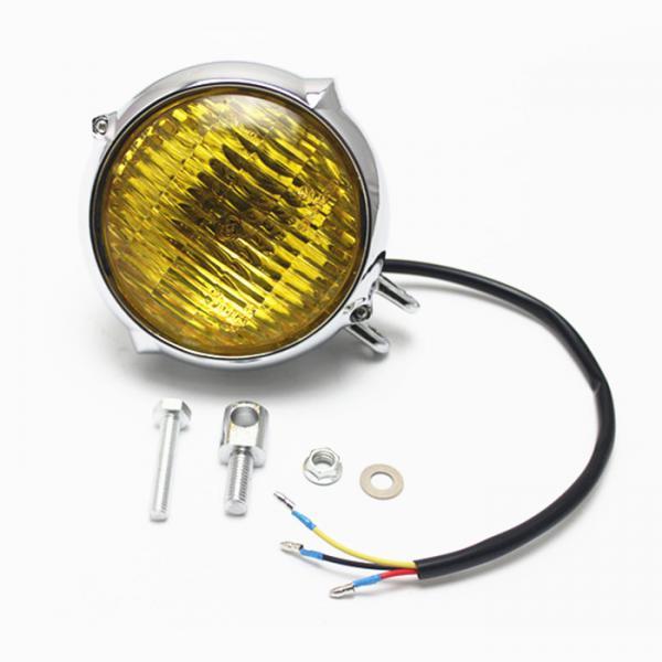 Motorcycle 4" Headlight Amber Light Lamp for