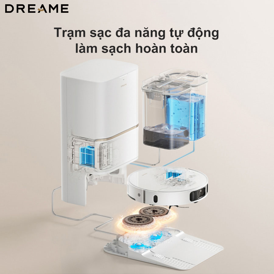 Robot Hút Bụi Lau Nhà Dreame L30s Ultra Xòe Giẻ Giặt Sấy Giẻ Nước Nóng Khử Khuẩn Ion, Camera AI Lực Hút 11.000 Pa - Hàng Chính Hãng