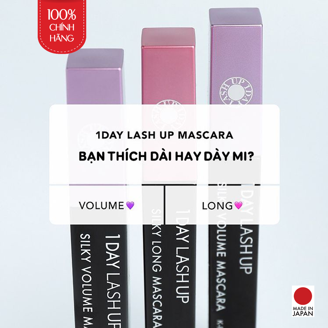 Mascara Chuốt Dài Mi K-Palette 1Day Lash Up Siêu Mịn, Chống Nước, Chống Lem, Không Vón Cục