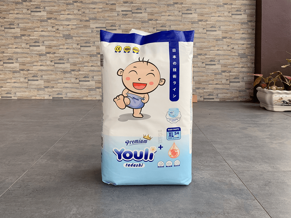 TÃ BỈM YOULI TÝ QUẬY QUẦN SIZE L 60 MIẾNG CHO BÉ 9-14KG