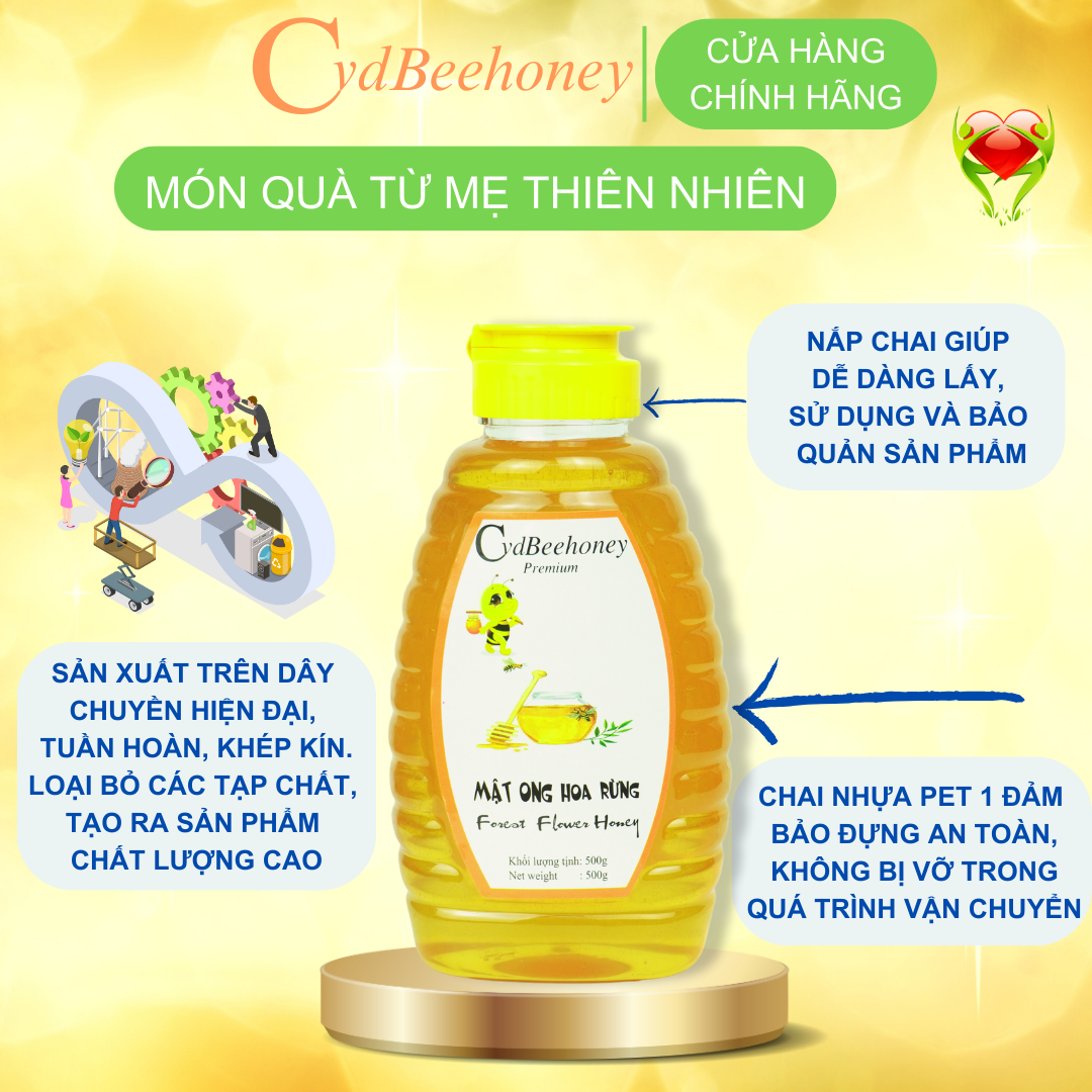 Mật Ong Hoa Rừng 500g CvdBeehoney - Forest Flower Honey