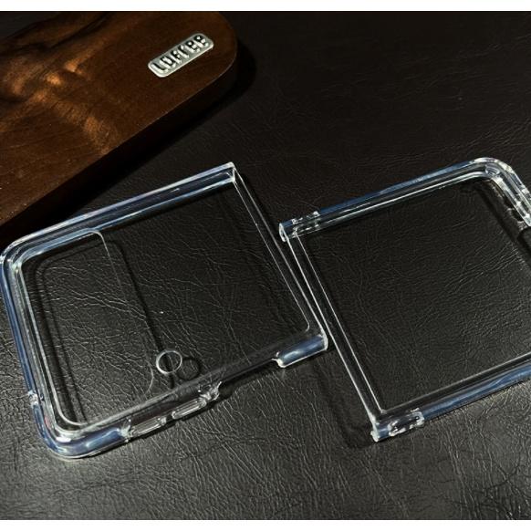 Ốp lưng cho Samsung Galaxy Z Flip 3 lưng trong suốt cứng viền mềm