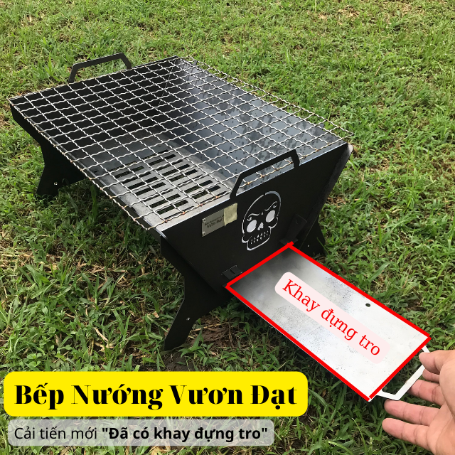 Bếp nướng than BBQ lắp ghép | Có khay hứng tro | Kích thước 40x30cm