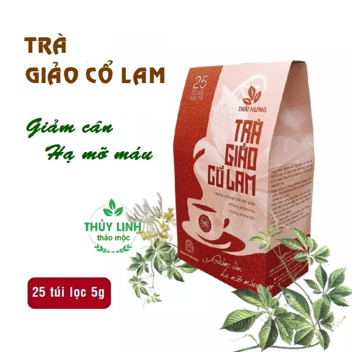 Combo 04 túi Trà Giảo cổ lam Thái Hưng giảm cân, hạ mỡ máu 25 túi lọc x 5g