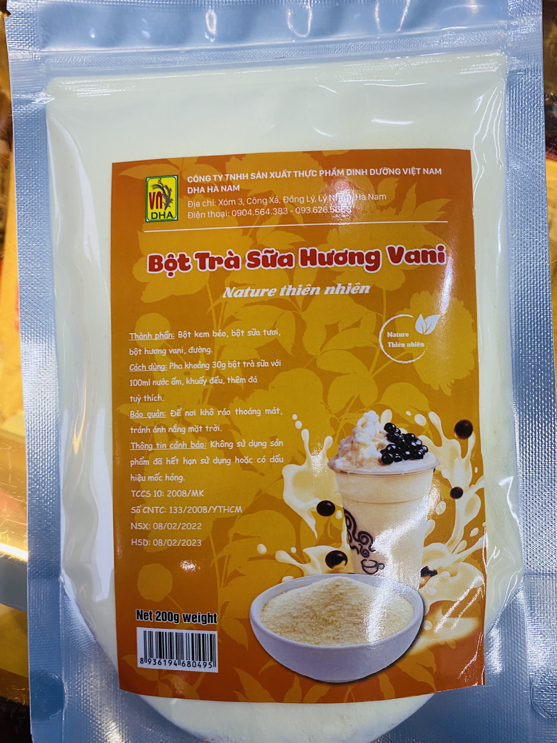 Bột trà sữa vị vani 200g