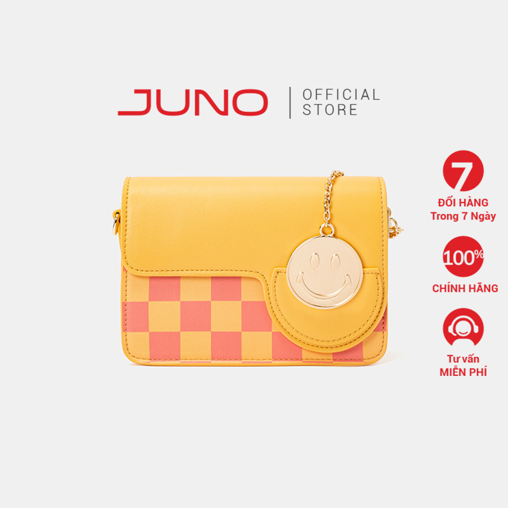 Túi Xách Nữ Thời Trang JUNO Cỡ Nhỏ In Họa Tiết Checkerboard TXN607