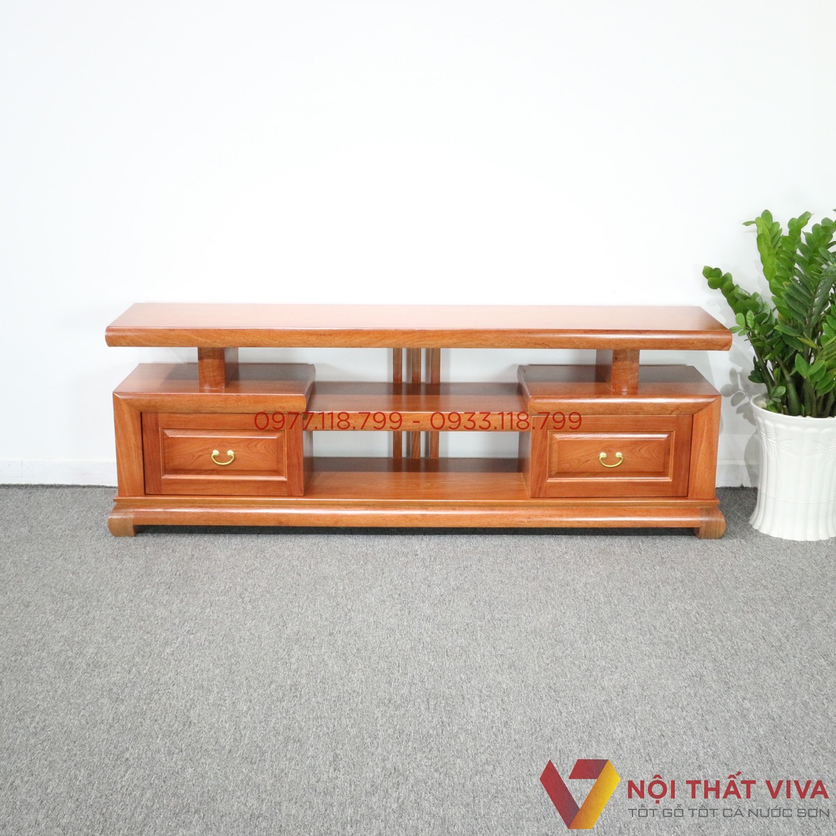 Kệ Tivi Gỗ Hương Đá 2 Tầng Đẹp Giá Rẻ