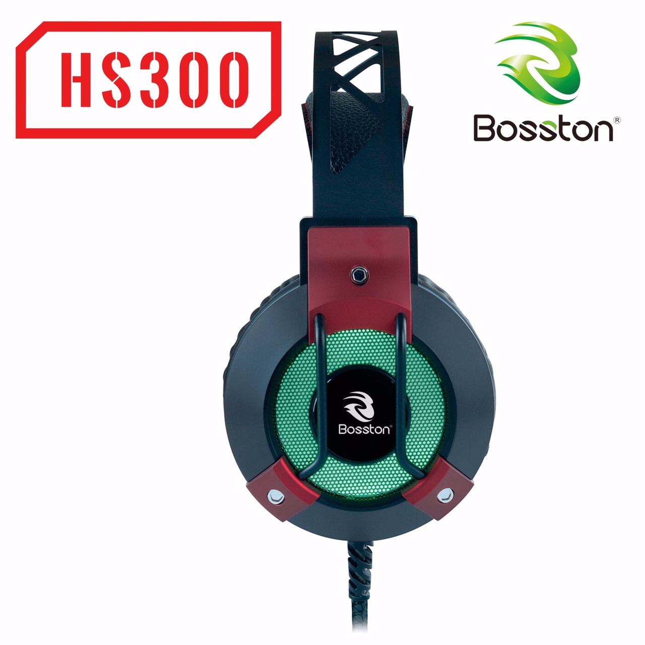 Tai Nghe Chụp Tai Gaming Bosston HS300 LED Chuyển Màu - Hàng Nhập Khẩu