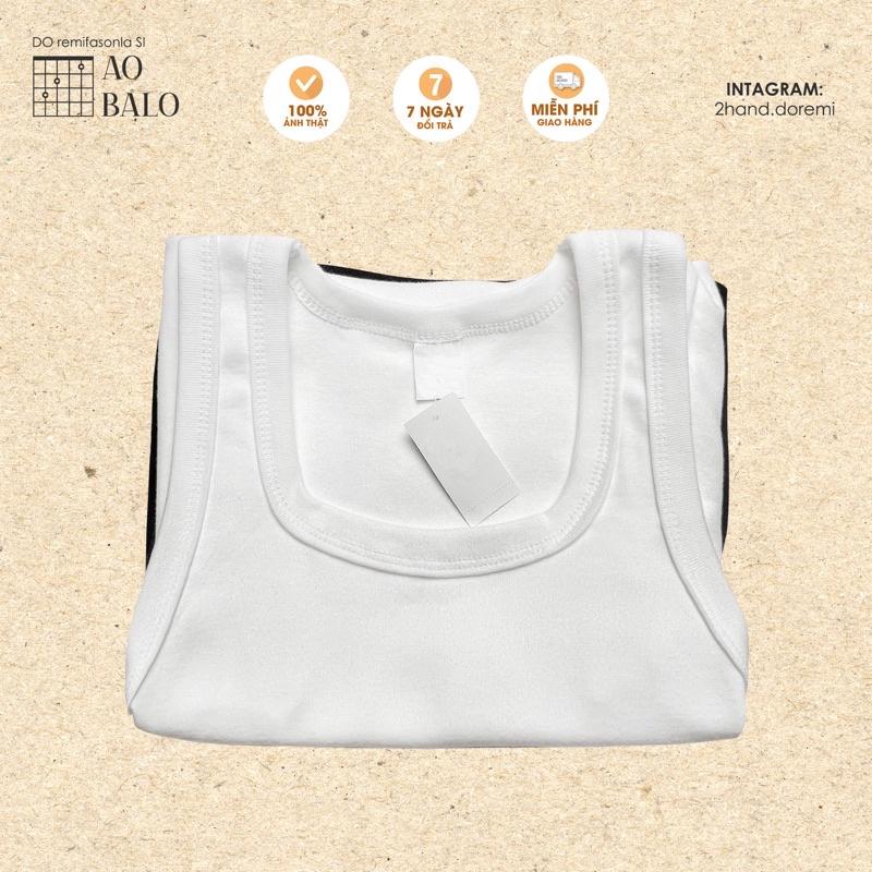 Áo Thun Ba Lỗ Tank Top Nam Cổ Vuông Màu Trắng Đen Form Ôm Vải Cotton 100% Thoáng Mát Thấm Hút Mồ Hôi