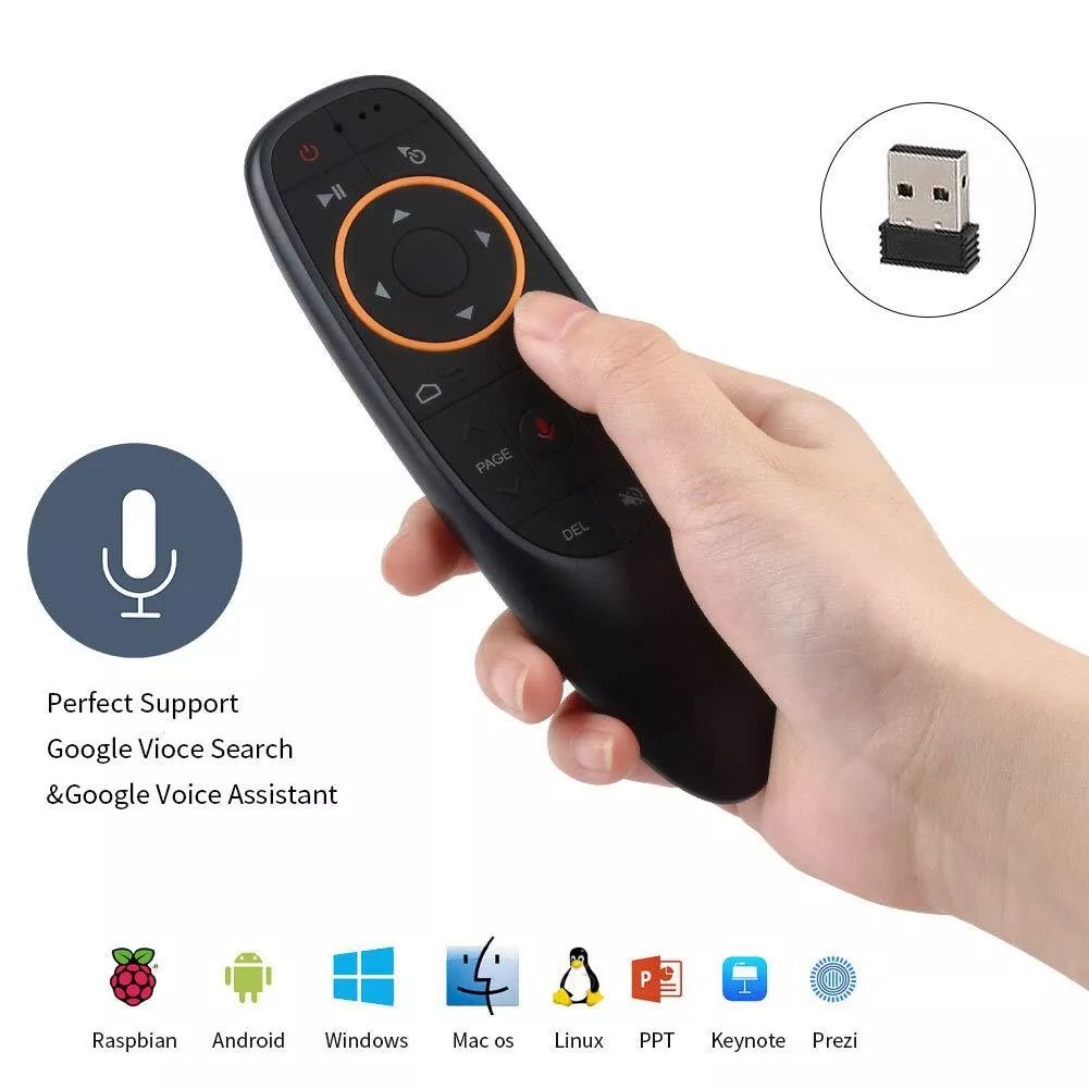 Chuột Bay g10s Điều Khiển Tìm Kiếm Giọng Nói Air Mouse Remote Voice tìm kiếm nội dung bằng giọng nói và cử chỉ tay người dùng