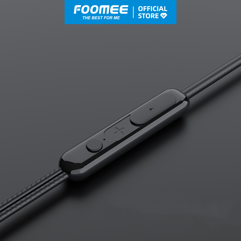 Tai nghe có dây FOOMEE QA46 - Màu Thạch Anh - Âm Thanh HiFi Đầu Cắm 3.5mm - Hàng chính hãng
