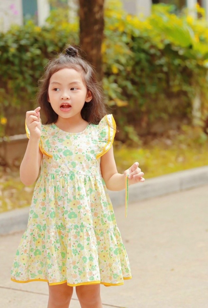 Đầm hoa mùa hè cho bé gái size 10-30kg hàng thiết kế cao cấp