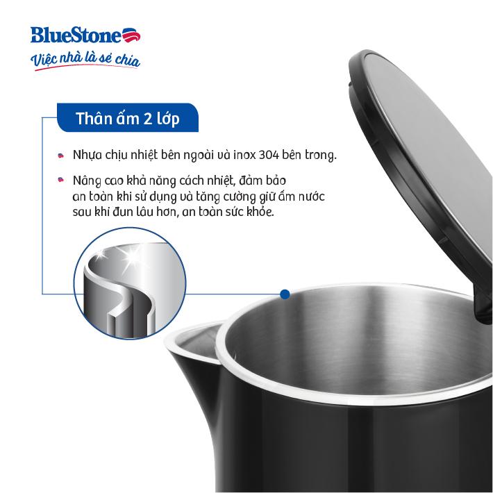 Ấm Đun Siêu Tốc BlueStone KTB-3455, 2200w - 1.5Lit, Hàng Chính Hãng