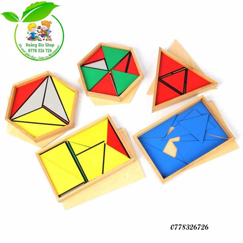 Bộ 5 hộp ghép hình tam giác (Constructive Triangles With 5 Boxes)