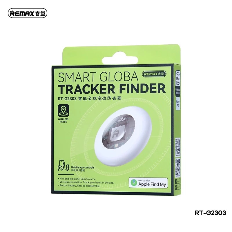 Định Vị DropTag Remax RT G2303 Định Vị Toàn Cầu chống thất lạc đồ đạc balo, túi xách, xe - Hàng chính hãng