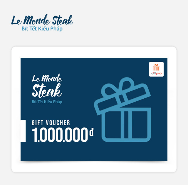 Giftpop - Phiếu Quà Tặng Le Monde Steak 1000K