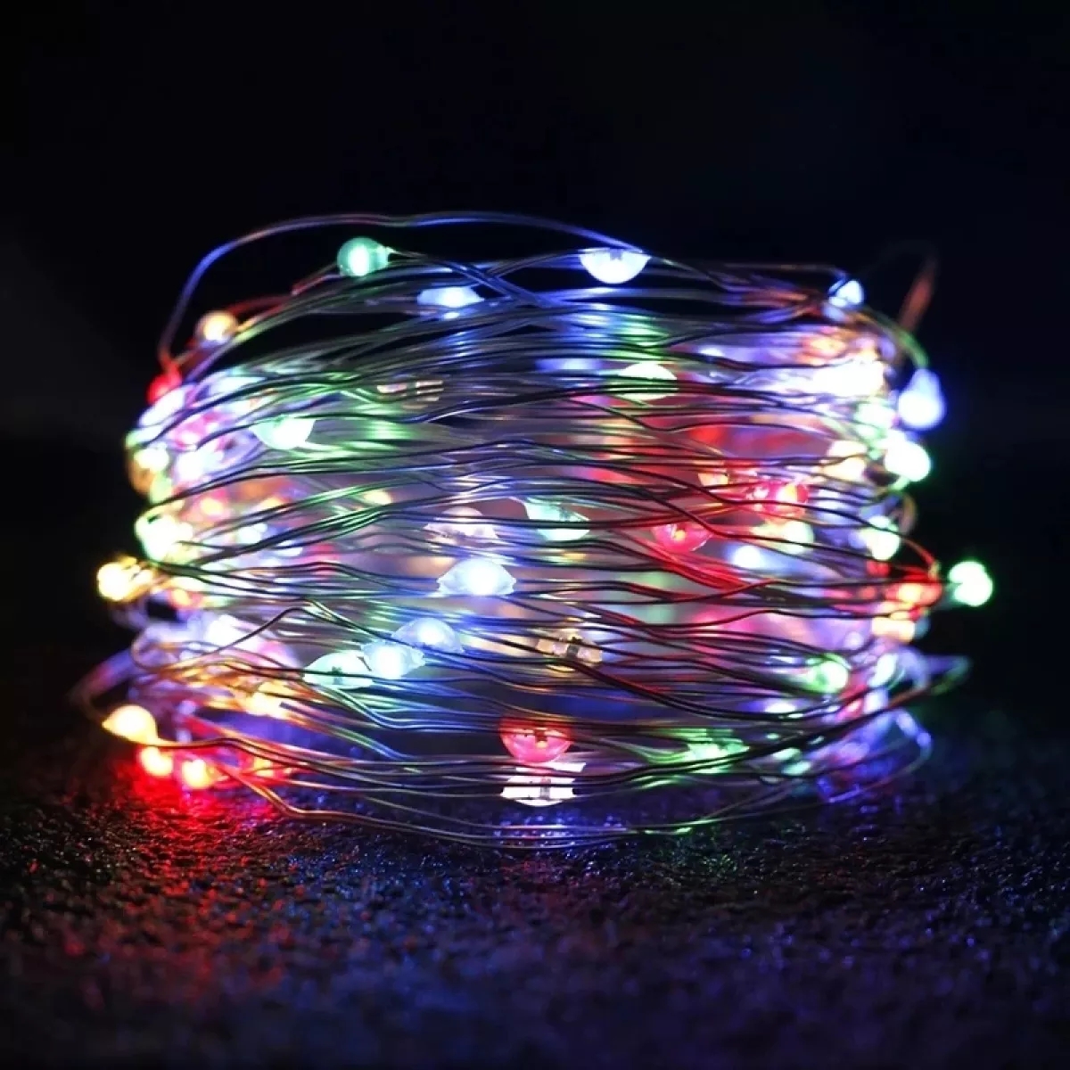 Dây đèn LED trang trí 1m dùng pin dùng cho nội thất cho tiệc, lễ Giáng Sinh, bó hoa