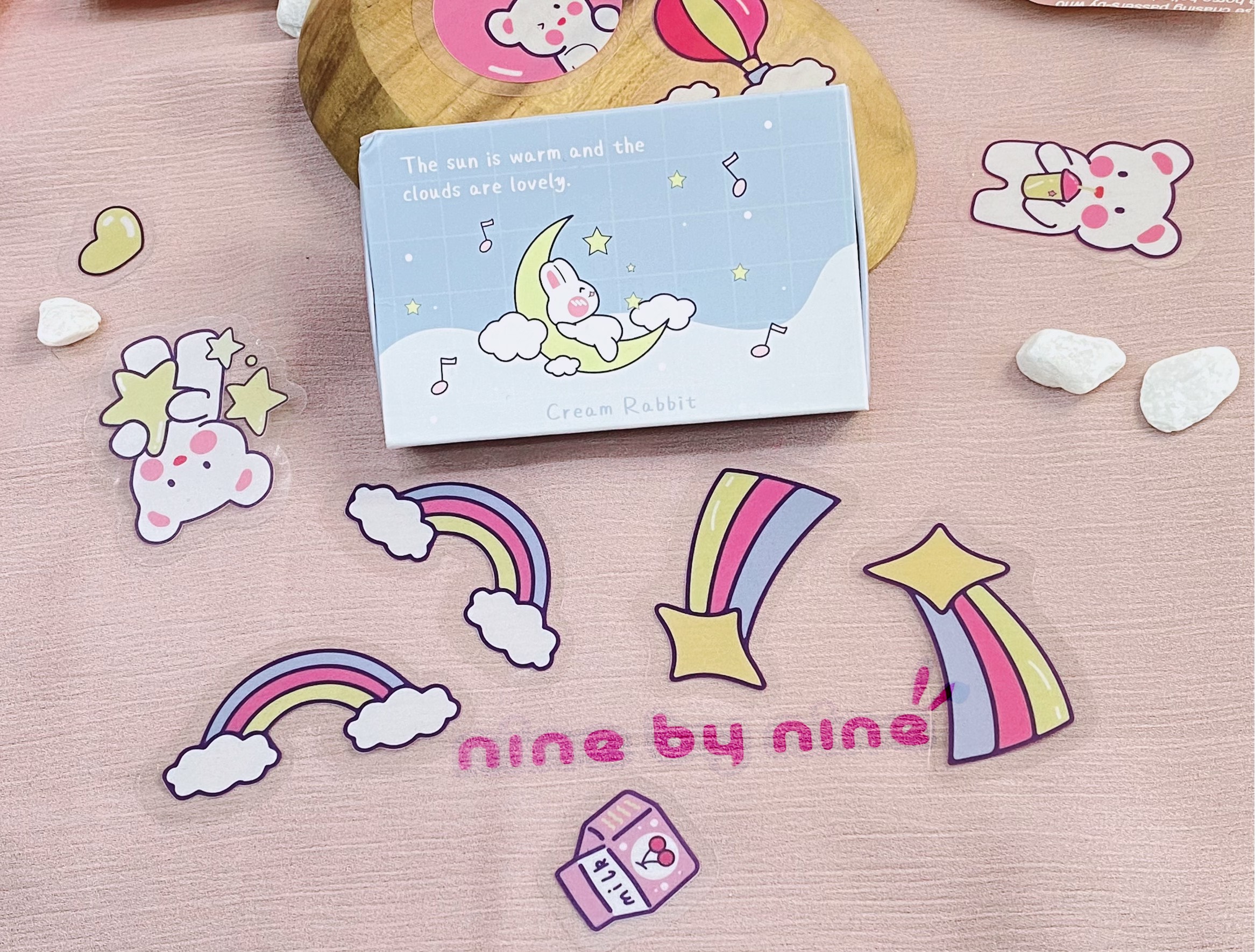 Hộp 50 miếng sticker trang trí số, bình nước, điện thoại