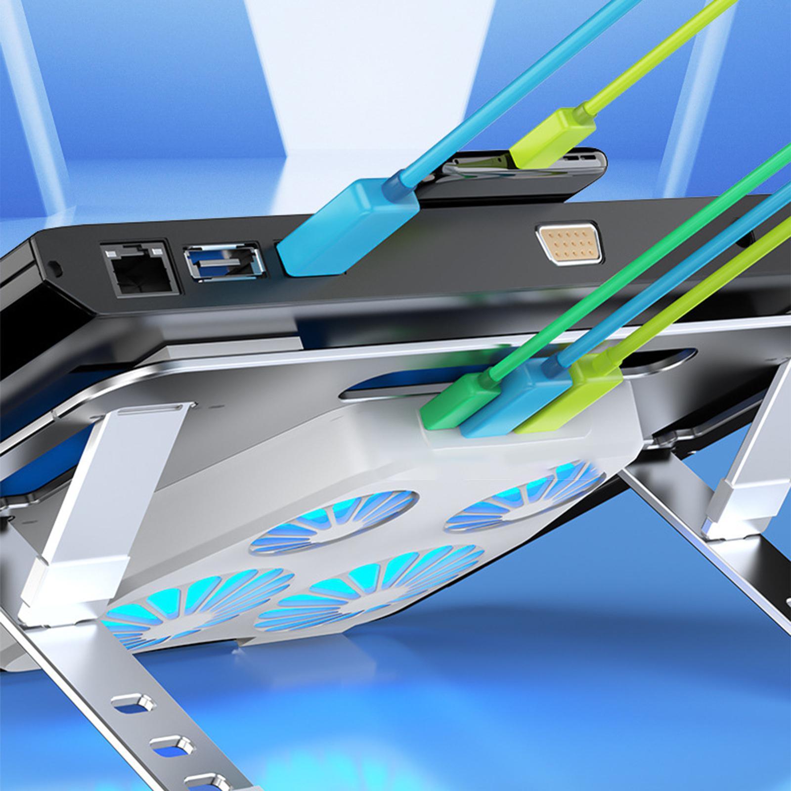 Laptop Stand with Cooling Fan Notebook Riser Aluminum Alloy for Notebook