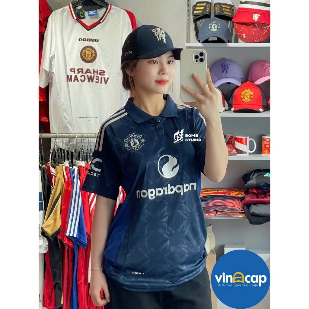 Nón kết, Mũ lưỡi trai CLB Manchester United Thêu chỉ nổi cao cấp (Ảnh thật)