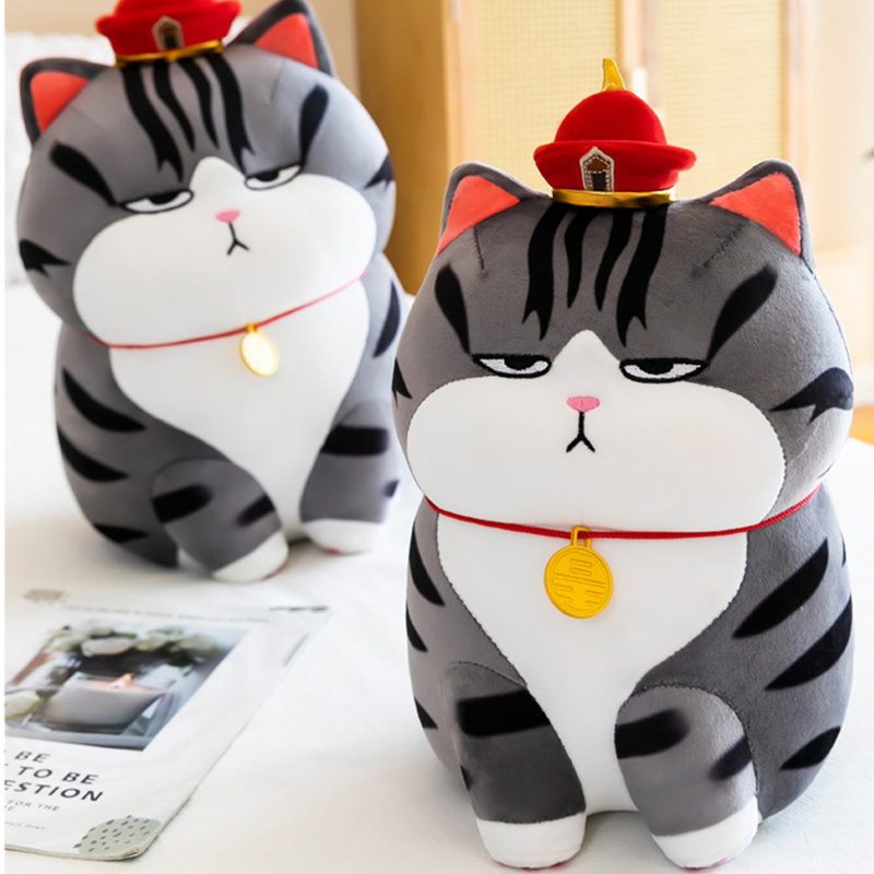 Gấu bông mèo hoàng thượng – Quà tặng thú nhồi bông mèo mặt quạu siêu dễ thương – Size 25 cm – Gối ôm cho bé ngủ ngon DRU - Hàng Chính Hãng
