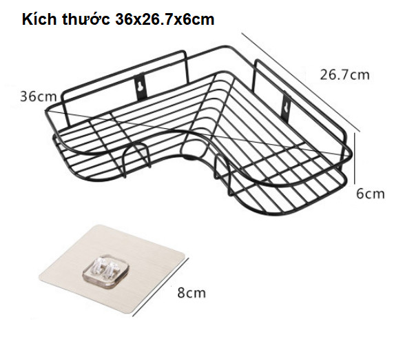 KỆ GÓC ĐA NĂNG, Kệ bằng sắt siêu chắc chắn phụ kiện lý tưởng cho phòng tắm, nhà bếp cực kỳ tiện dụng 