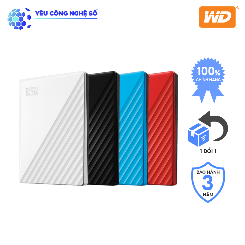 Ổ cứng WD My Passport New USB 3.2 2TB Red Hàng Chính Hãng