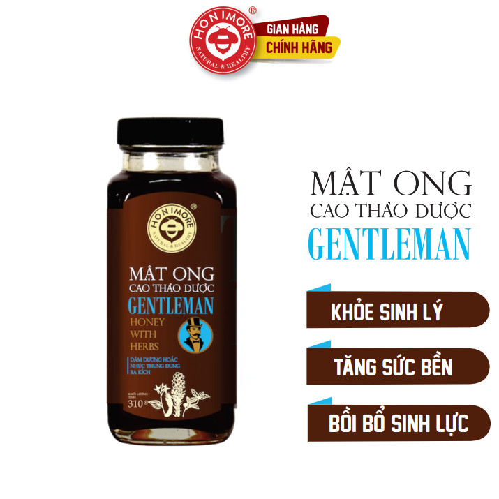 Mật ong cao thảo dược Gentleman 310g - ba kích, dâm dương hoắc, nhục thung dung - tăng sinh lực, bổ thận, tráng dương