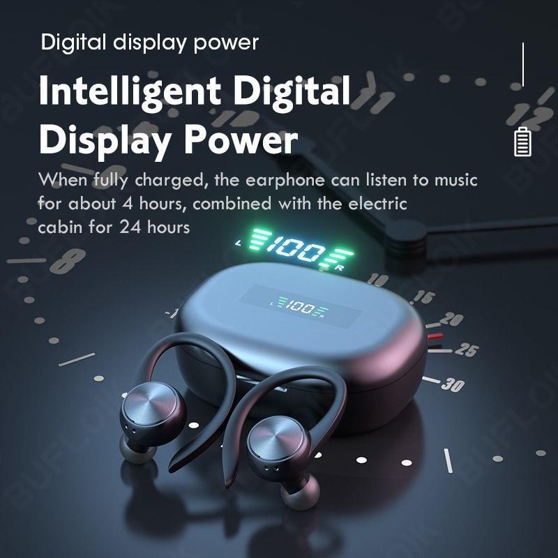 Tai nghe nhét tai bluetooth không dây IPX5 chống nước có micro với âm thanh stereo hifi chuyên nghiệp cho điện thoại