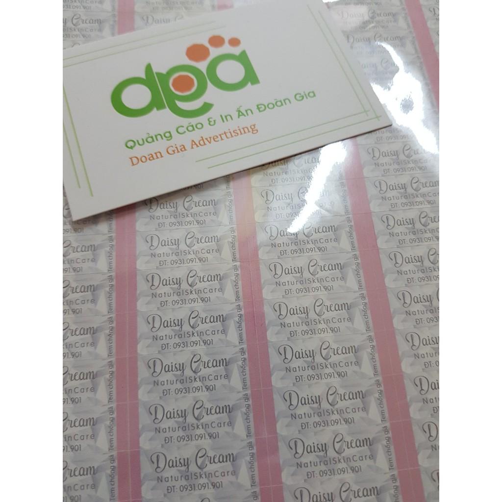 Decal bể niêm phong, bảo hành 2.5x1cm 1000 tem