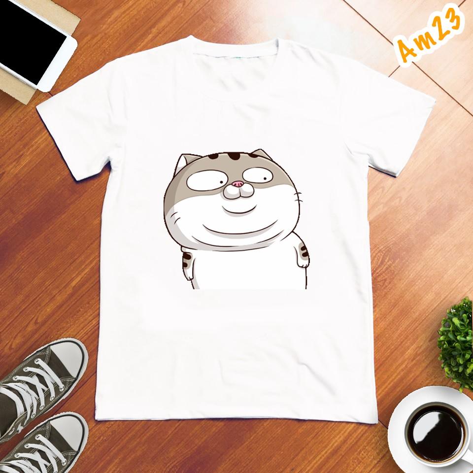 Áo thun Unisex Mèo Ami Bụng Bự Siêu Dễ Thương