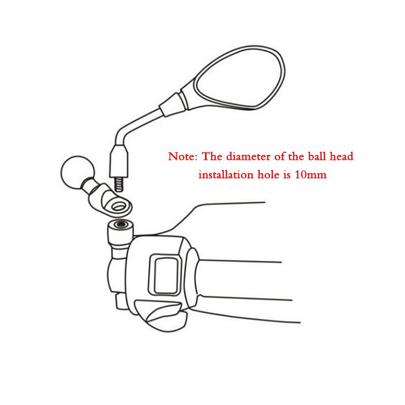 Bóng đầu 1 inch Mount Mount Bộ chuyển đổi xe máy Phía sau Vít M8 M10 Vít cho GoPro Insta360 X3 Máy ảnh hành động