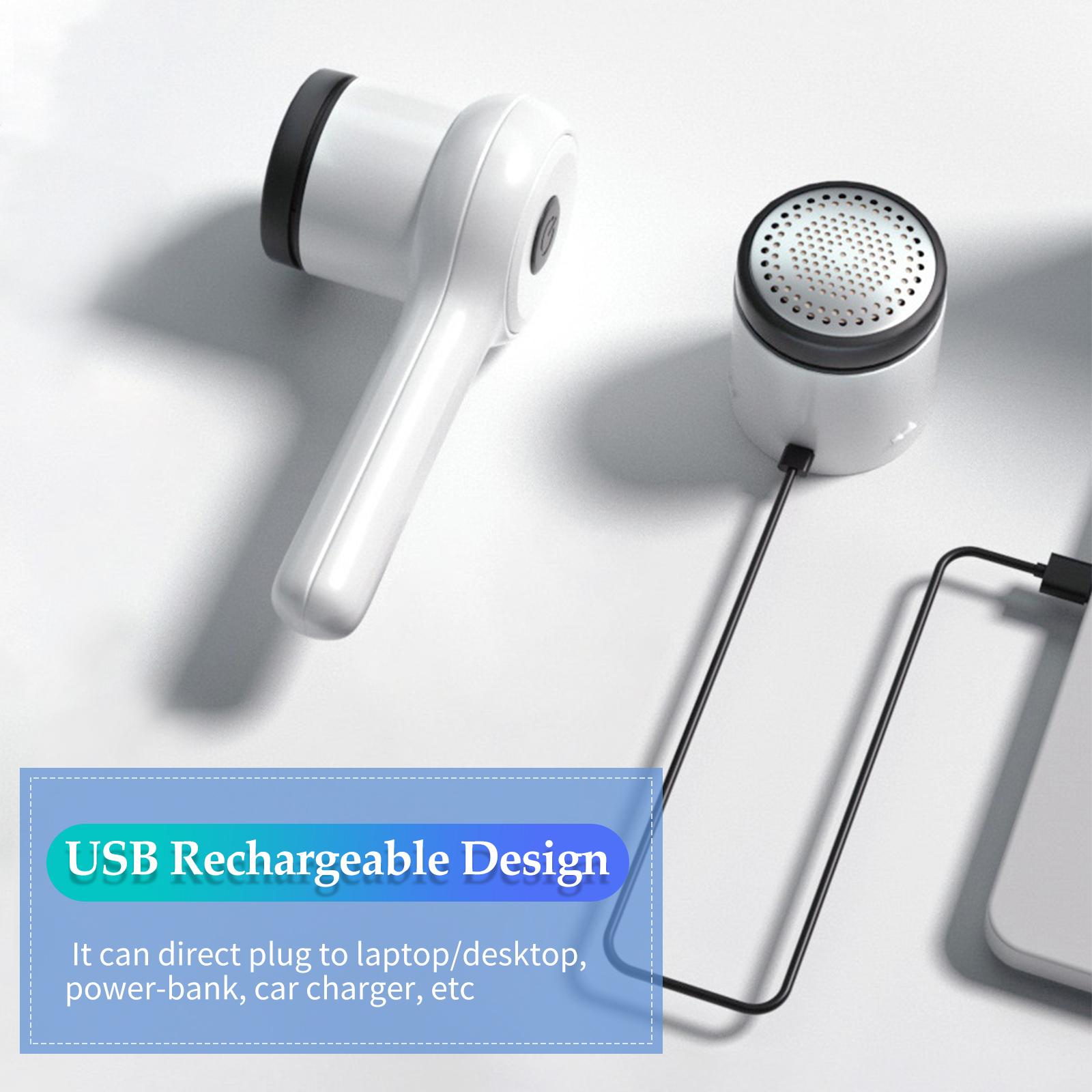Máy Loại Bỏ Xơ Vải Len Bông Xù Bằng Điện Usb Có Thể Sạc Lại Di Động Tiện Nghi