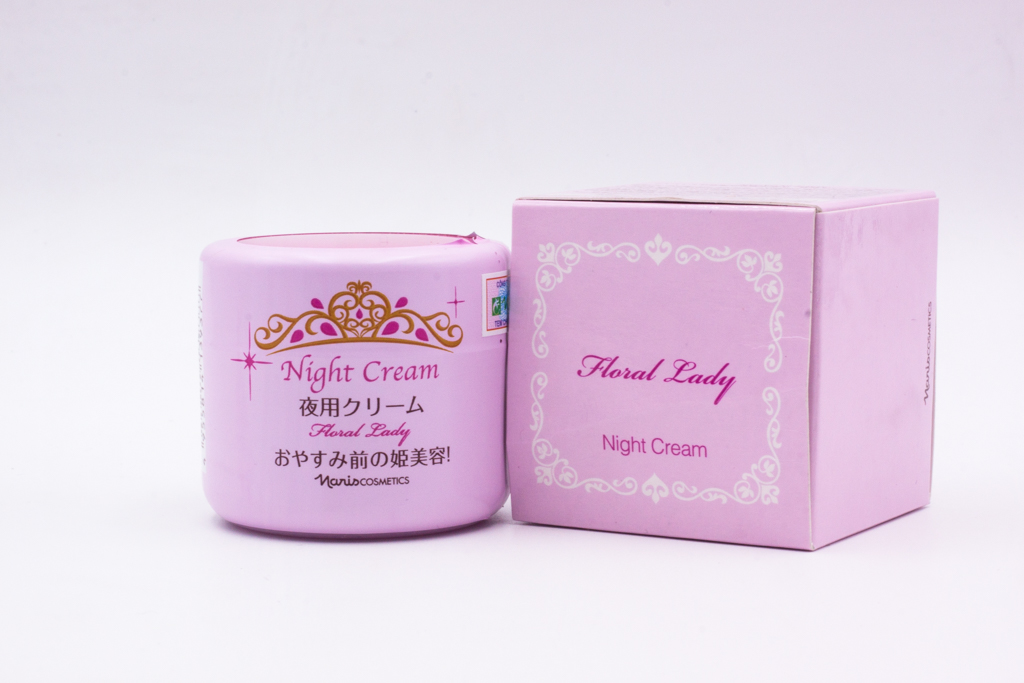 Kem Dưỡng Ban Đêm Làm Sáng Da, Ngăn Ngừa Sạm Nám Naris Cosmetic Floral Lady Night Cream (49g) – Hàng Chính Hãng