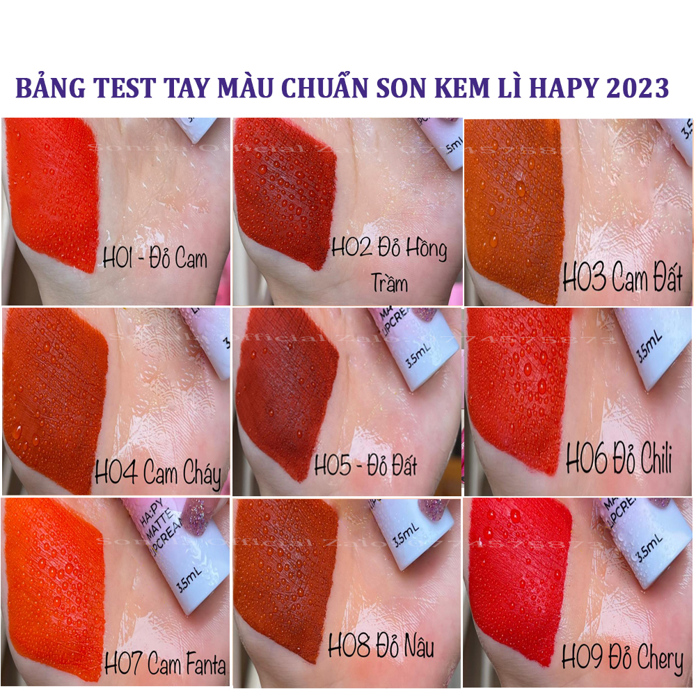 Son kem lì lâu trôi HAPY MINIGARDEN 3.5ml phiên bản 2023 cải tiến siêu lì giữ màu 24h kháng nước ăn uống không lem không trôi không dính khẩu trang thành phần an toàn không chứa chì