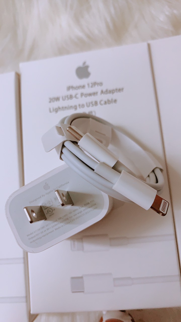 Bộ Củ Cáp Sạc Siêu Nhanh 20W - Hỗ Trợ Cho Các Dòng Iphone, Ipad - USB-C To Lightning - Full Hộp Phụ Kiện - Hàng Nhập Khẩu - CAP0002W