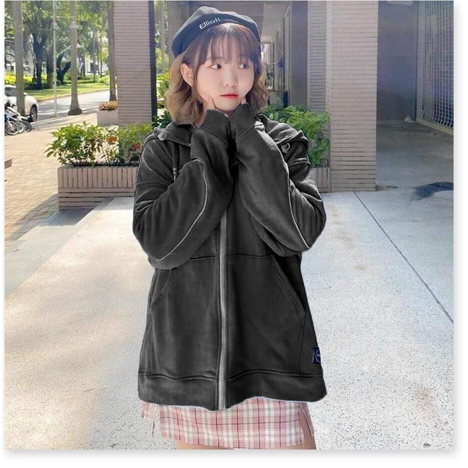 ÁO KHOÁC NỮ VÃI NỈ FORM RÔNG IN HÌNH HỌA TIẾT XIN ĐẸP LANA FASHION