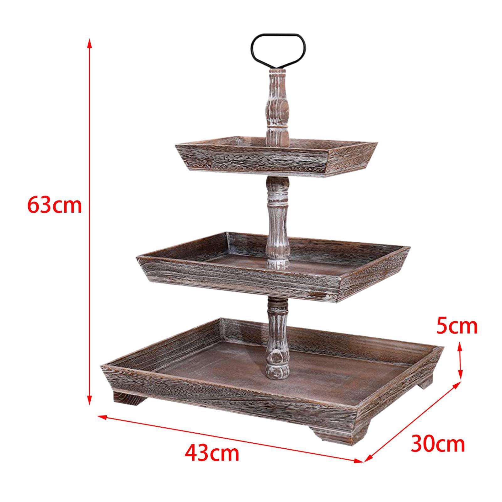 Serving Tray Pastry Food Serving Stand Cake 3 Leyer for Birthday